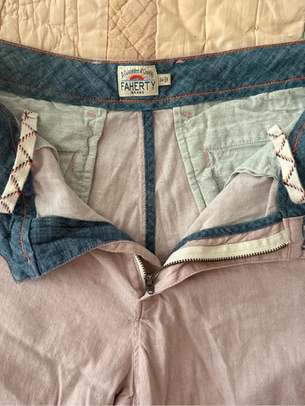 Faherty Brand Movement Flex Linen Short Men’s 34 Chino Linen Cotton